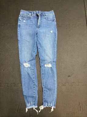 Express Light Blue Ripped Women's Skinny Jeans